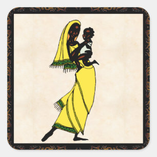 Adesivo Quadrado Women of Africa Sticker