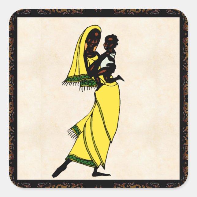 Adesivo Quadrado Women of Africa Sticker (Frente)