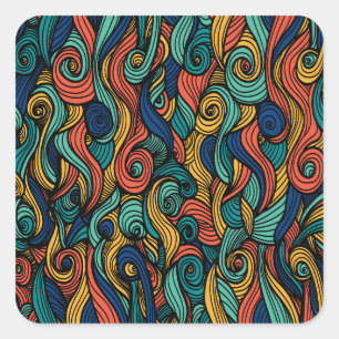 Adesivo Quadrado Wool Topped paisley