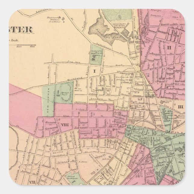 Adesivo Quadrado Worcester (Frente)