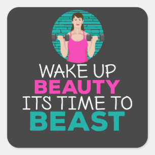 Adesivo Quadrado Workout - Beleza do Acordar