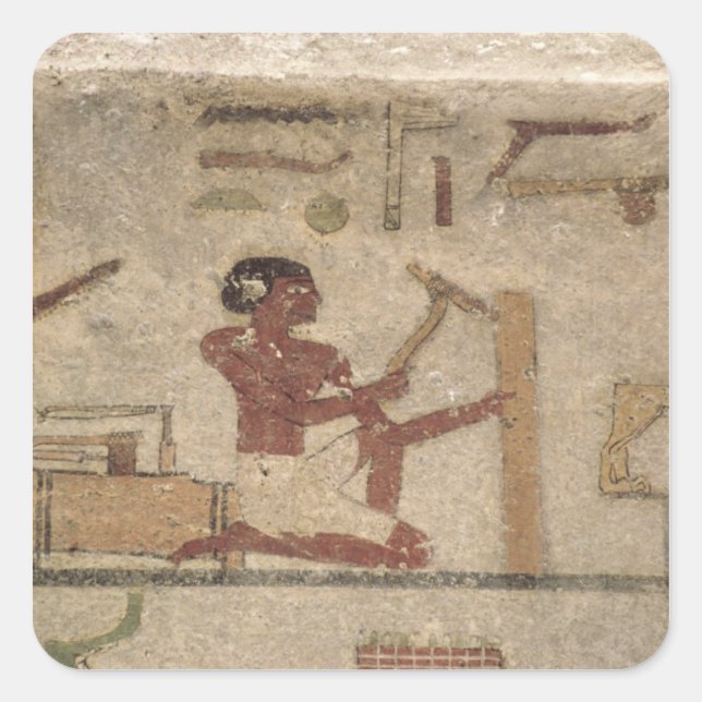 Adesivo Quadrado Workshop do carpinteiro (Frente)