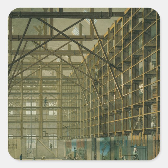 Adesivo Quadrado Workshop sobre conjunto de palcos da Ópera de Pari (Frente)