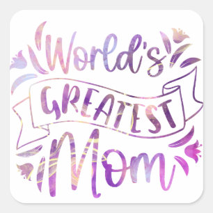 Adesivo Quadrado Worlds Greatest Mom