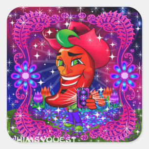 Adesivo Quadrado WQ Scott Hot Pepper "Diga Queijo" Sticker Large