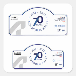 ADESIVO QUADRADO WRC ACROPOLIS RALLY GRÉCIA