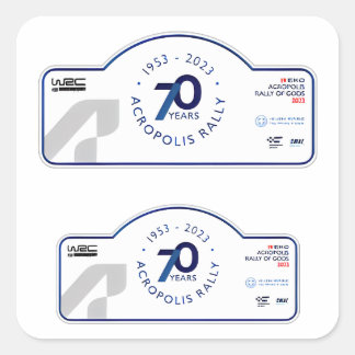 ADESIVO QUADRADO WRC ACROPOLIS RALLY GRÉCIA