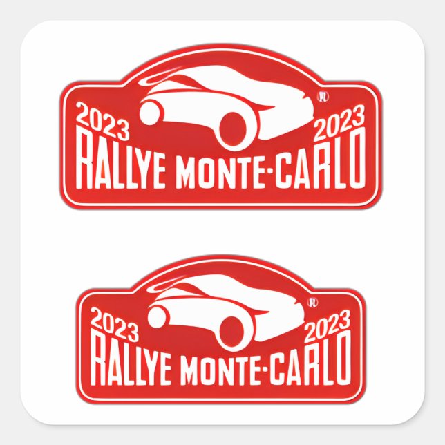 Adesivo Quadrado WRC Monte Carlo Rally Rallye Monte carlo (Frente)