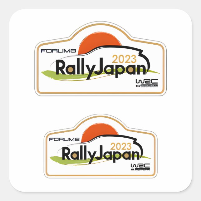 Adesivo Quadrado WRC Rally Japan (Frente)