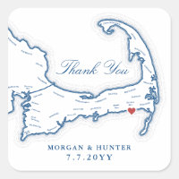 Wychmere Cape Cod Map Obrigado Favor De Casamento