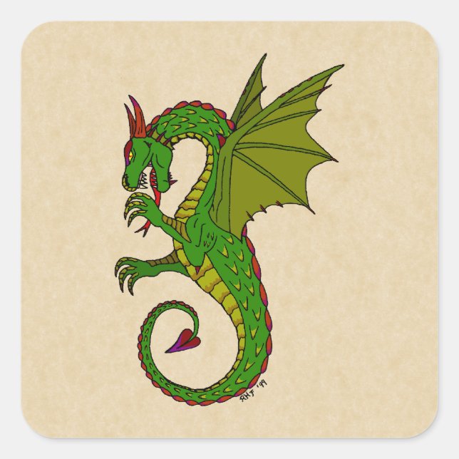 Adesivo Quadrado Wyvern (Frente)