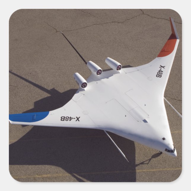 Adesivo Quadrado X-48B Veículo aéreo sem tripulação (Frente)