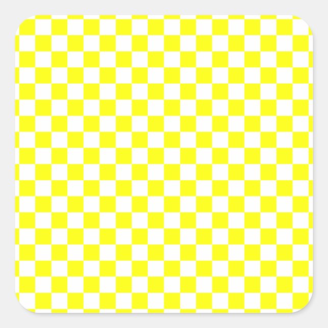 Adesivo Quadrado Xadrez Amarelo (Frente)