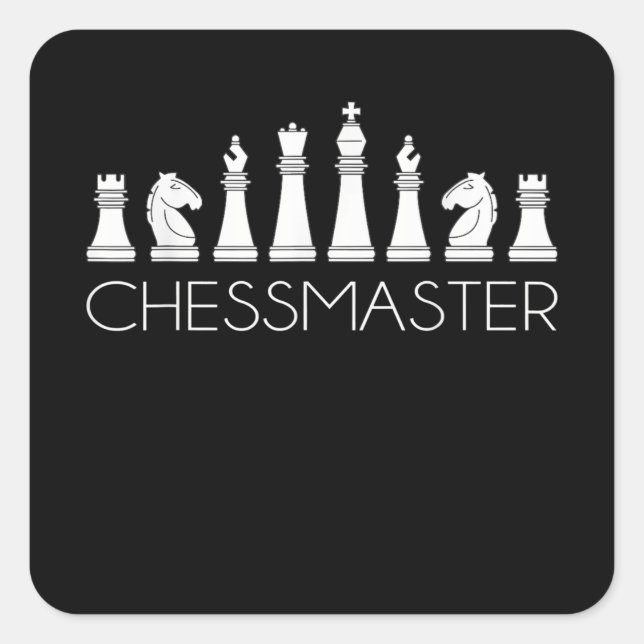 Adesivo Quadrado Xadrez - Chessmaster (Frente)
