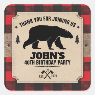 Adesivo Quadrado Xadrez rústica do búfalo do olhar do papel de