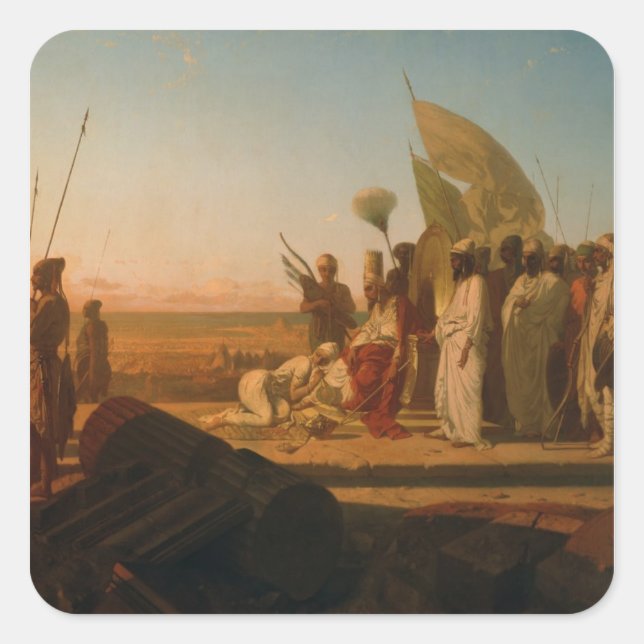 Adesivo Quadrado Xerxes no Hellespont (Frente)