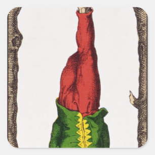 Adesivo Quadrado XII o homem pendurado, cartão de tarot
