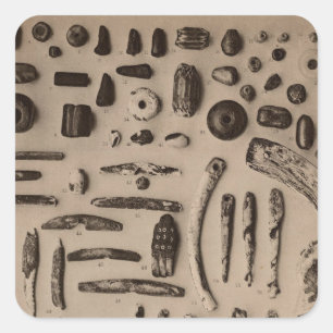 Adesivo Quadrado XIII ornamento de pedra, de vidro, assim