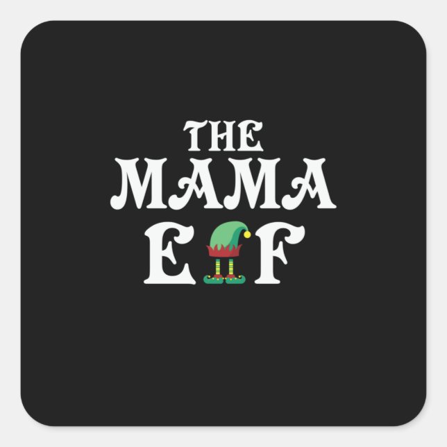 Adesivo Quadrado Xmas Gift A Mãe Elf (Frente)
