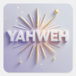 Adesivo Quadrado Yahweh Sticker - Christian Faith Decal Ai design