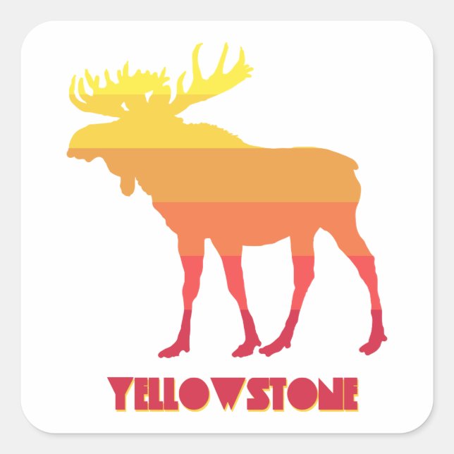 Adesivo Quadrado Yellowstone Moose (Frente)