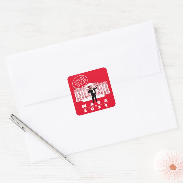 ADESIVO QUADRADO YO TRUMP SECRET SERVIT MAN (Envelope)