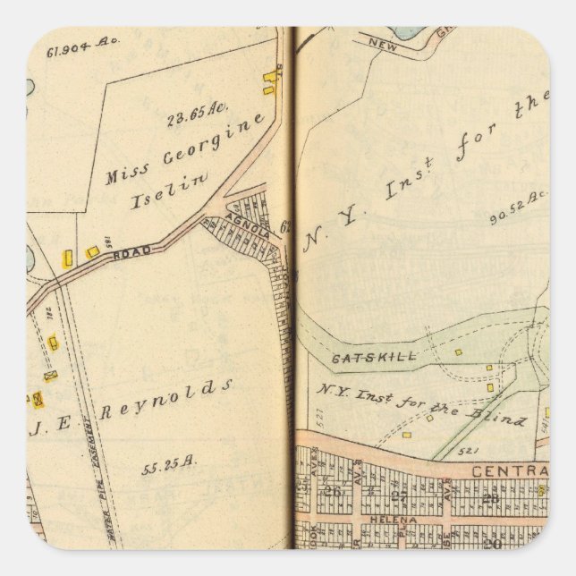 Adesivo Quadrado Yonkers, Nova Iorque 2 (Frente)