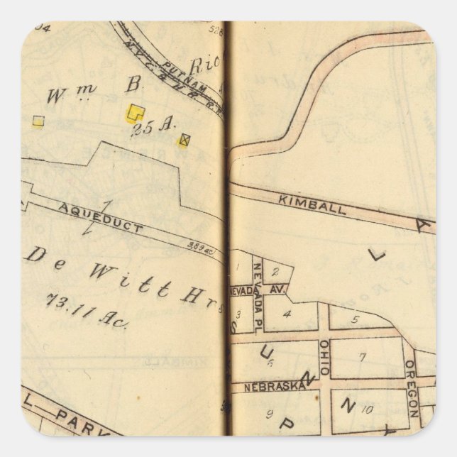 Adesivo Quadrado Yonkers, Nova Iorque 6 (Frente)