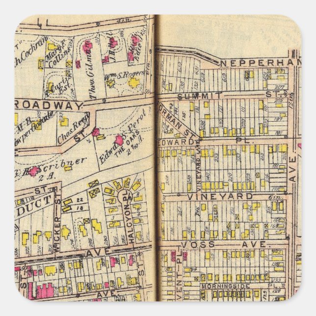 Adesivo Quadrado Yonkers, Nova Iorque 9 (Frente)