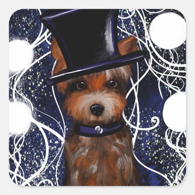 ADESIVO QUADRADO YORKIE (Frente)