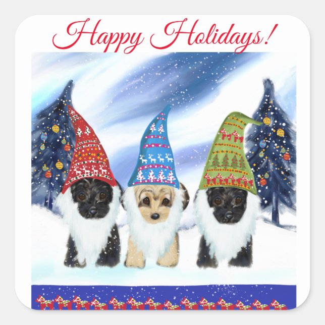 ADESIVO QUADRADO YORKIE POO (Frente)