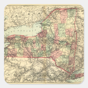 Adesivo Quadrado YorkPanoramic novo MapNew York