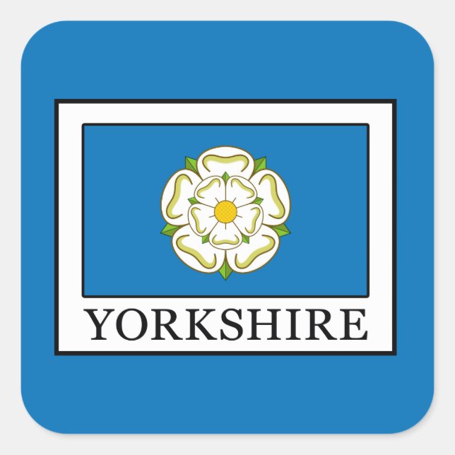 Adesivo Quadrado Yorkshire County Inglaterra (Frente)