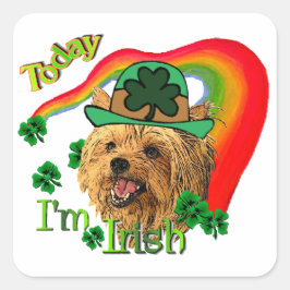 Adesivo Quadrado Yorkshire Terrier St Patricks