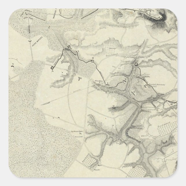 Adesivo Quadrado Yorktown, Virgínia (Frente)