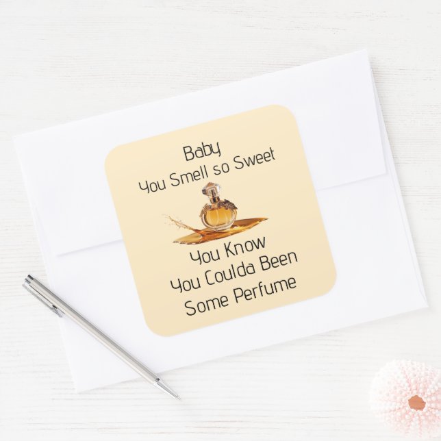 Adesivo Quadrado You Smell So Sweet Sticker (Envelope)