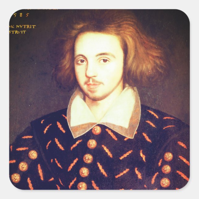 Adesivo Quadrado Young Christopher Marlowe (Frente)