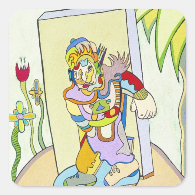 Adesivo Quadrado "Youthman" por Ruchell Alexander (Frente)