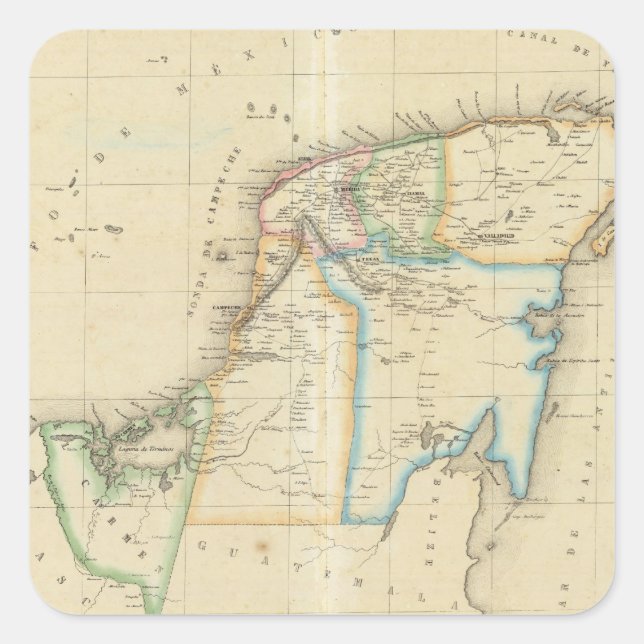 Adesivo Quadrado Yucatan, México (Frente)