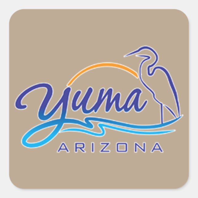Adesivo Quadrado Yuma, Arizona (Frente)