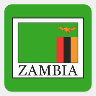 Adesivo Quadrado Zâmbia