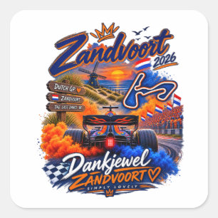 Adesivo Quadrado Zandvoort 2026 - A Última Dança Arte de Fã do Exér