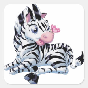 Adesivo Quadrado zebra