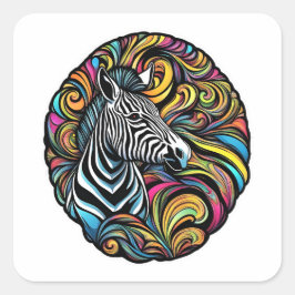 Adesivo Quadrado Zebra 1