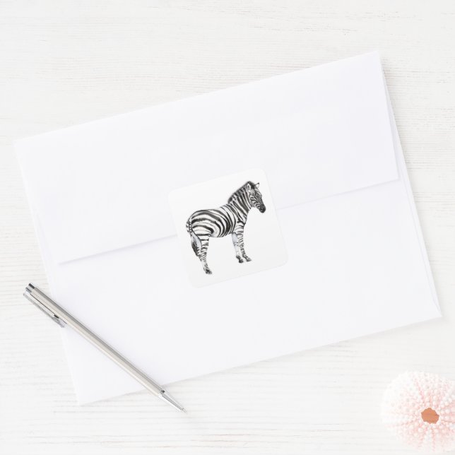 Adesivo Quadrado Zebra em pé (Envelope)