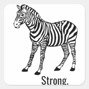 Adesivo Quadrado Zebra Strong