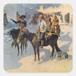 Adesivo Quadrado Zebulon Pike Entrando nos Papais noeis Fe