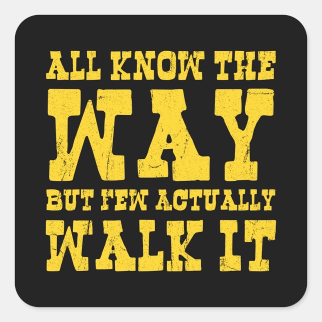 Adesivo Quadrado Zen Buddhism Spaghetti Western Style Sticke (Frente)