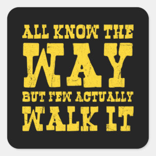 Adesivo Quadrado Zen Buddhism Spaghetti Western Style Sticke