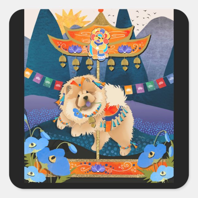 Adesivo Quadrado ZEN CARNIVAL Chow (Frente)